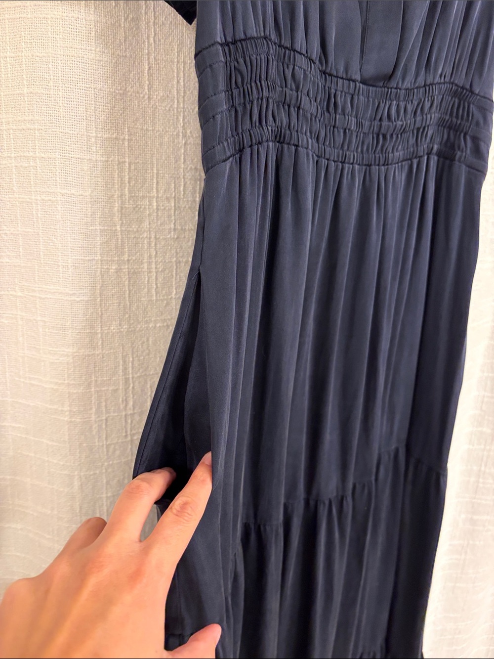 Quince Washable Stretch Silk Tiered Maxi Dress - Picture 5 of 9